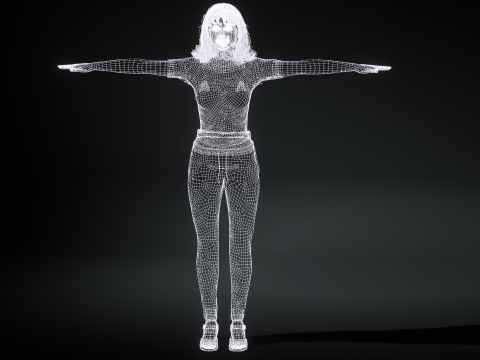 Realistische junge weibliche Figur, CC4 und iClone 8 bereit, hochwertiges PBR-stilisiertes modernes Outfit 3D Modell