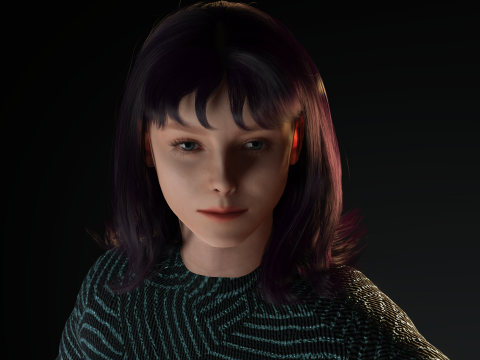 Realistische junge weibliche Figur, CC4 und iClone 8 bereit, hochwertiges PBR-stilisiertes modernes Outfit 3D Modell