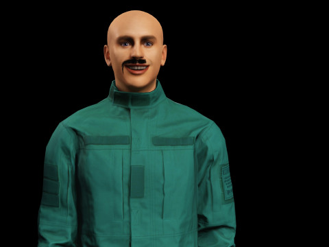 Personagem 3D masculino realista totalmente equipado com texturas PBR prontas para jogo e animação Modelo 3D