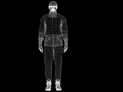 Karakter 3D Pria Realistis Game Tekstur PBR Sepenuhnya Rigged dan Siap Animasi Model 3D