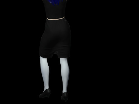 风格化女性角色已装备 PBR 游戏就绪 3D 模型