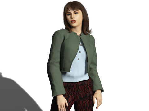 Model PBR Detail Tinggi Karakter Wanita Ultra-Realistis Siap untuk Rendering Animasi dan Sinema Model 3D