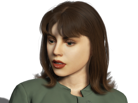 Model PBR Detail Tinggi Karakter Wanita Ultra-Realistis Siap untuk Rendering Animasi dan Sinema Model 3D