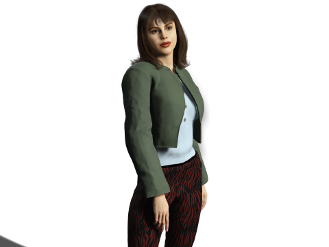 Model PBR Detail Tinggi Karakter Wanita Ultra-Realistis Siap untuk Rendering Animasi dan Sinema Model 3D