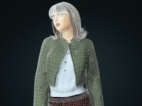 Model PBR Detail Tinggi Karakter Wanita Ultra-Realistis Siap untuk Rendering Animasi dan Sinema Model 3D