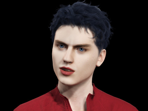 Modello di personaggio maschile ultra realistico PBR completamente dettagliato pronto per l'animazione e l'uso cinematografico Modello 3D