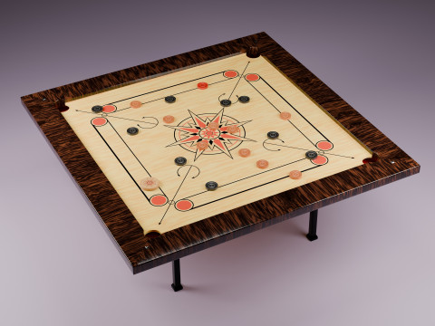 Carrom Board 3D Model