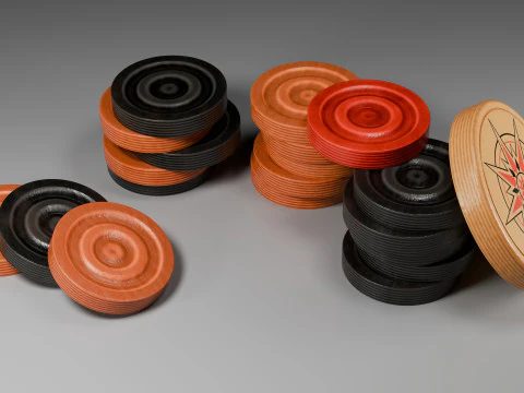 Carrom Board 3D Model