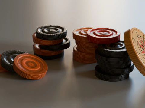 Carrom Board 3D Model