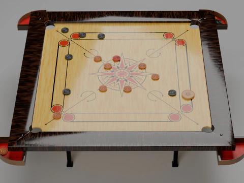 Carrom Board 3D Model