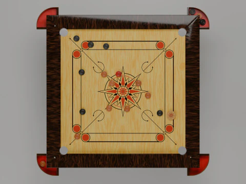 Carrom Board 3D Model