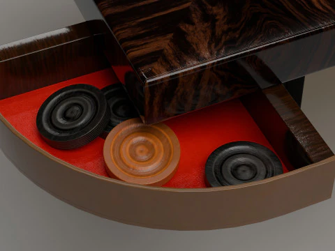 Carrom Board 3D Model