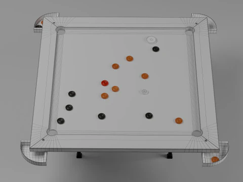 Carrom Board 3D Model