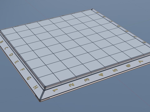Wooden Chessboard With Pieces 3D 模型