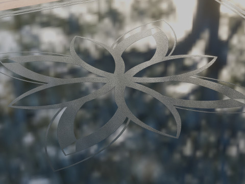 Wooden Glass Table 3D Модель