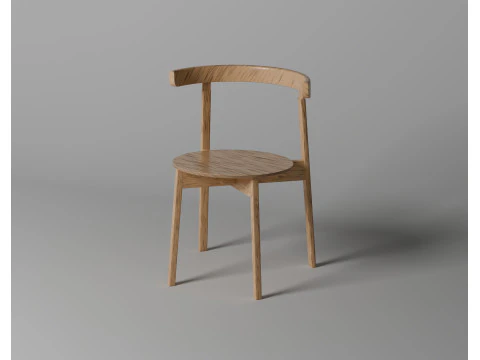Деревянный стул 3D Модель