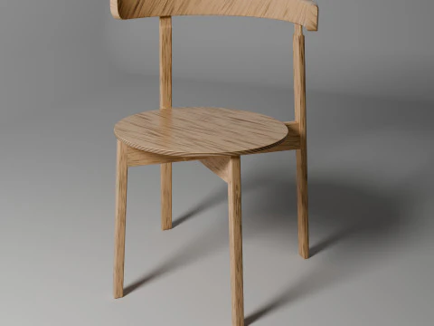 Wooden Chair 3D Model