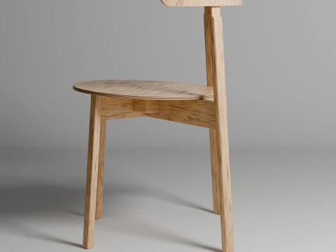 Wooden Chair 3D Model