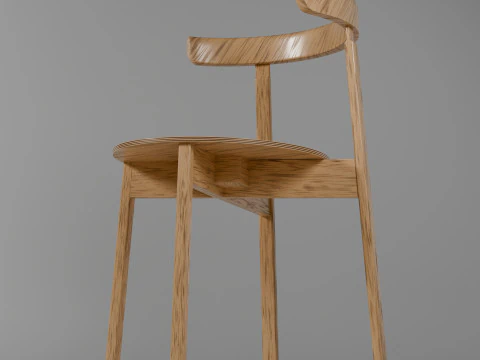 Wooden Chair 3D Model