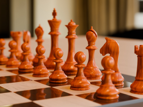 Wooden Chess 3D 模型