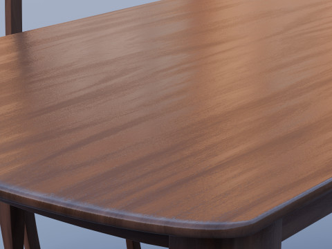 Dining Table With Chairs 3D Модель