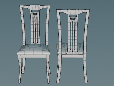 Dining Table With Chairs 3D Модель