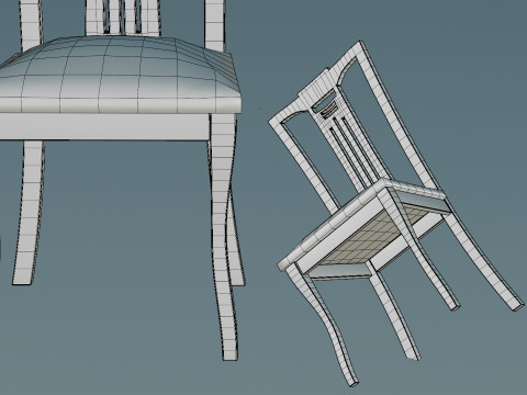 Dining Table With Chairs 3D Модель