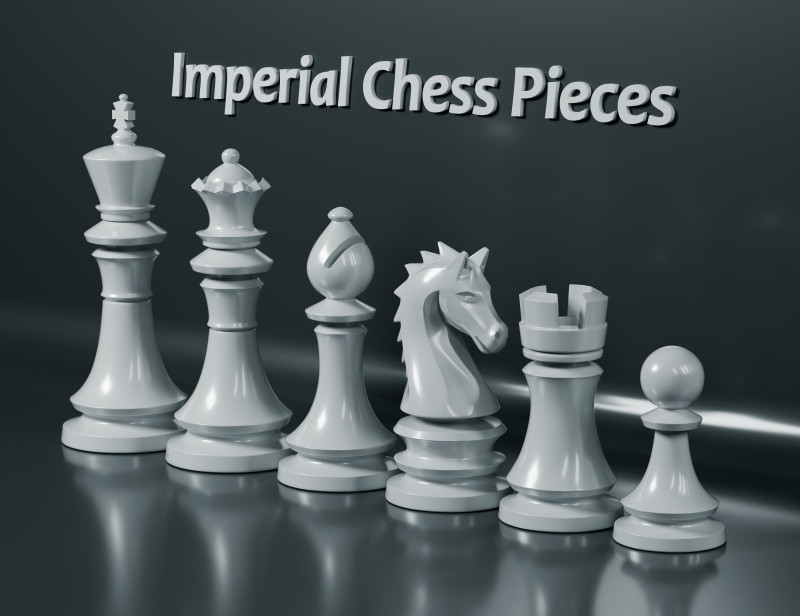 Juego de piezas de ajedrez imperial Modelo de impresión 3D .c4d .max .obj .3ds .fbx .stl .blend