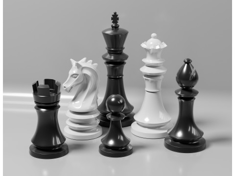 Juego de piezas de ajedrez imperial Modelo de impresión 3D