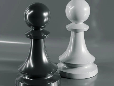 Imperial Chess Pieces Set 3D Print Model