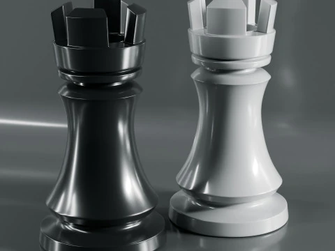 Imperial Chess Pieces Set 3D Print Model