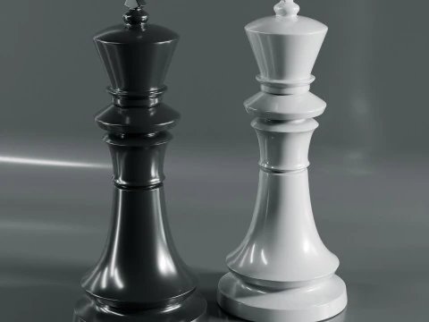 Imperial Chess Pieces Set 3D Print Model
