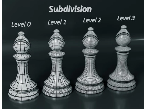 Imperial Chess Pieces Set 3D Print Model