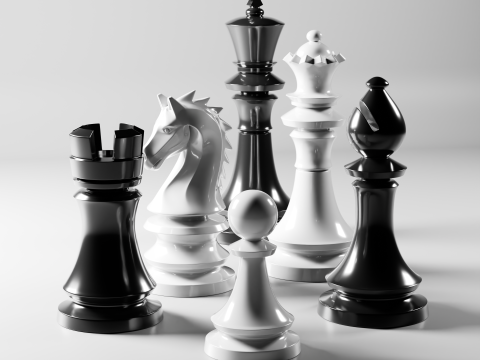 Imperial Chess Set 3D Printable Chess Pieces 3D Принт Модель