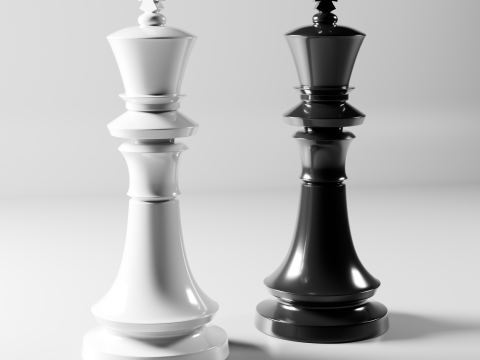 Imperial Chess Set 3D Printable Chess Pieces Model Cetak 3D