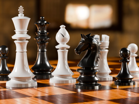 Imperial Chess Set 3D Printable Chess Pieces Model Cetak 3D