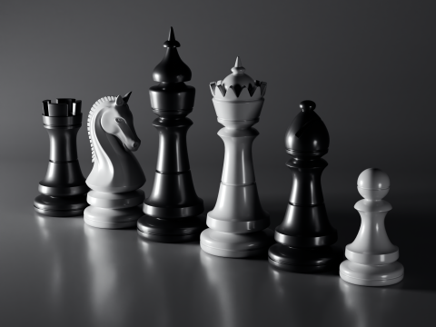 New Chess Pieces 3d Print Model Modelo de impresión 3D