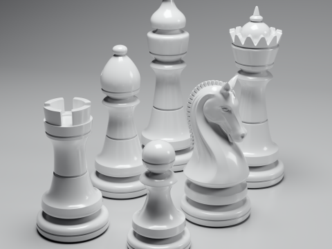 New Chess Pieces 3d Print Model Modelo de impresión 3D