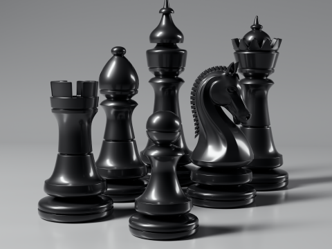 New Chess Pieces 3d Print Model Modelo de impresión 3D