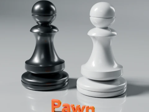 Modern Regal Chess pieces Set 3D Print Model
