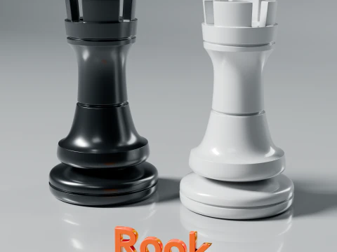 Modern Regal Chess pieces Set 3D Print Model