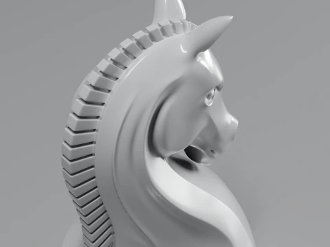 Modern Regal Chess pieces Set 3D Print Model