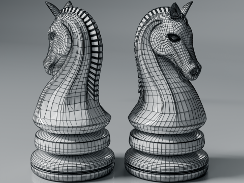 New Chess Pieces 3d Print Model Modelo de impresión 3D