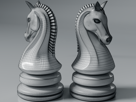 New Chess Pieces 3d Print Model Modelo de impresión 3D