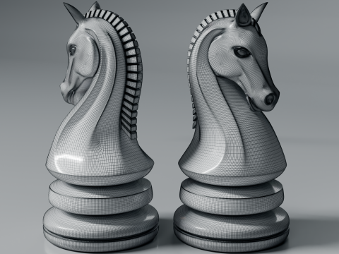 New Chess Pieces 3d Print Model Modelo de impresión 3D