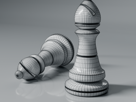 New Chess Pieces 3d Print Model Modelo de impresión 3D