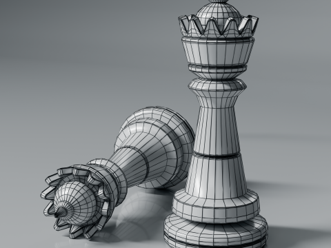 New Chess Pieces 3d Print Model Modelo de impresión 3D