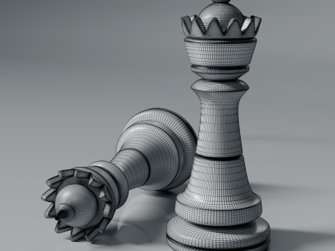 New Chess Pieces 3d Print Model Modelo de impresión 3D