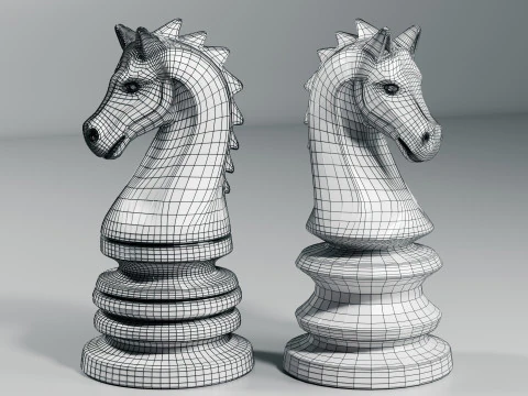 Фигура императорского шахматного рыцаря 3D Принт Модель