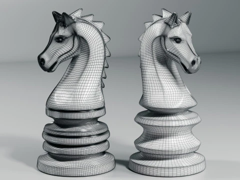 Фигура императорского шахматного рыцаря 3D Принт Модель